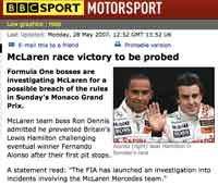 McLaren Race Victory to be Probed