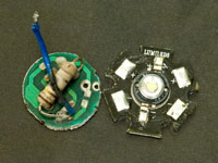 Voltage drop resistor and Luxeon LED