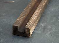 Routed Redwood Header