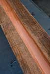 Routed Rough Redwood 2x4