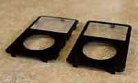 iPod Classic front face plate (L) and iPod 5G front face plate (R)