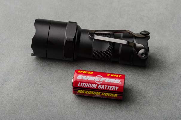 Modified Surefire E Series Defender head, Veleno Designs E-Series Tower Module, Vital Gear FB1 BK  body