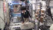 Shimano pedals on the ISS exercise bike