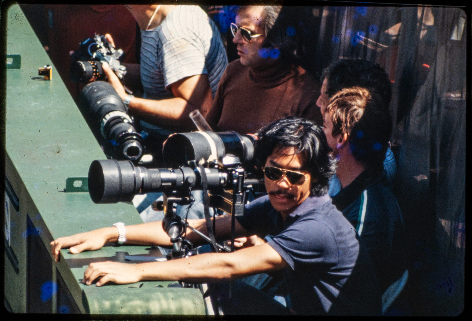Photographer Leslie Wong, at the 1978 U.S. Open, the first to held in the new Louis Armstrong Stadium at Flushing Meadows, New York